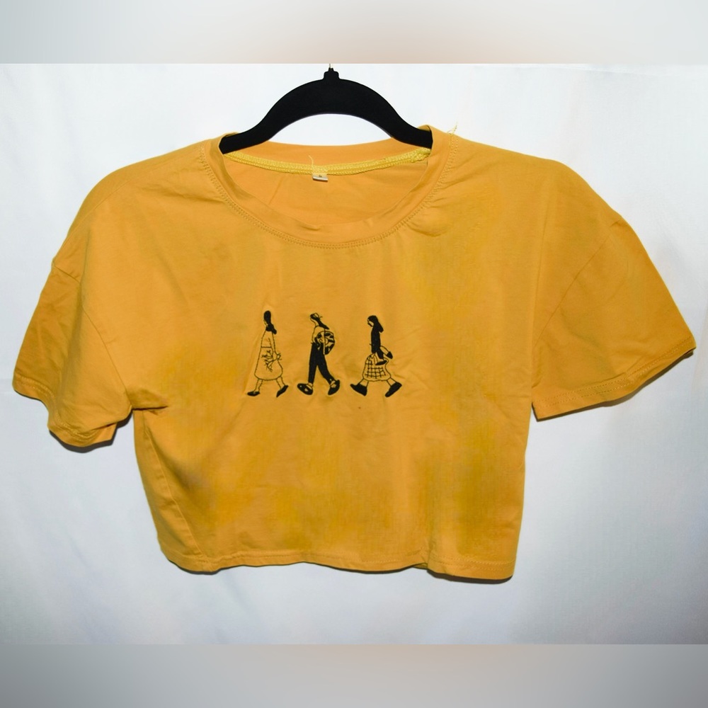 Yellow crop top